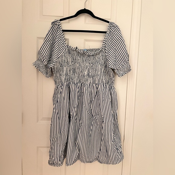 Draper James Blue and White Striped Dress - Picture 2 of 4
